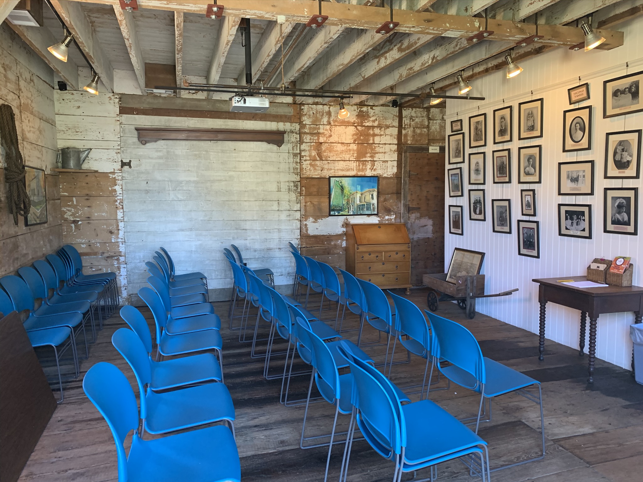 Cappon House carriage barn interior