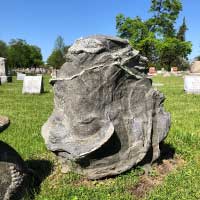 Cemetery Tour-Tanis Plot Meteorite Marker
