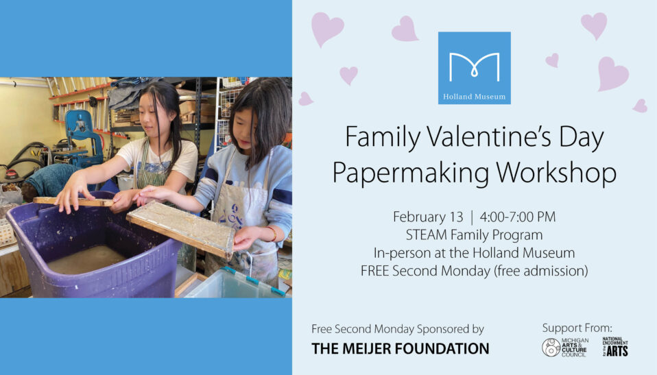 Valentine's Paper Making, a Holland Museum STEAM program