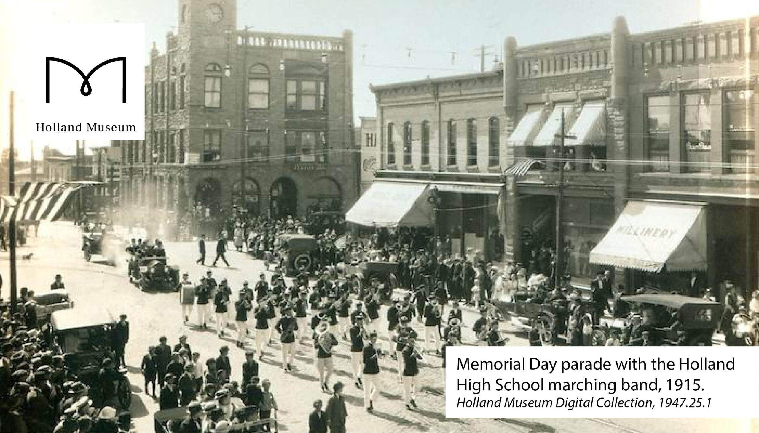 Memorial Day parade in downtown Holland, 1915