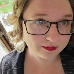 Photo of Cassandra Lybrink who is a panelist for the Holland Museum program, "Chat with Holland’s Media Personalities Past and Present," a "Newsflash! The Story of Journalism in Holland" exhibition on display November 17-April 8, 2024.