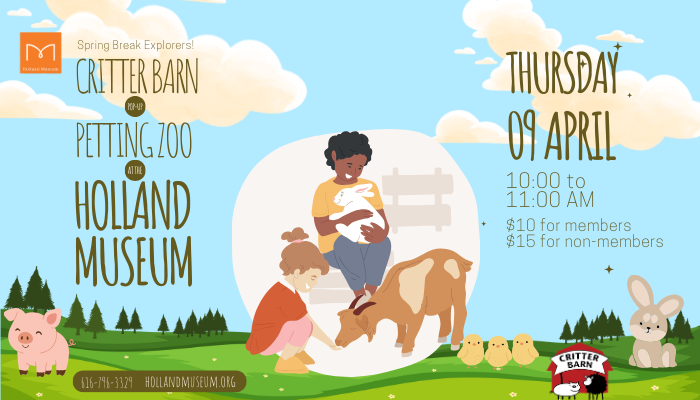 Critter Barn Petting Zoo pop up at the Holland Museum
